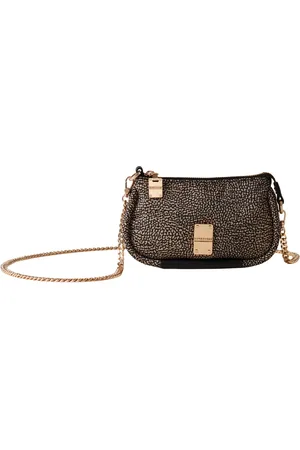 Borbonese Femme, Sacs, Multicolore, Taille: ONE Size Mini sac en tissu avec chaîne et logo en or clair, fermeture à glissière