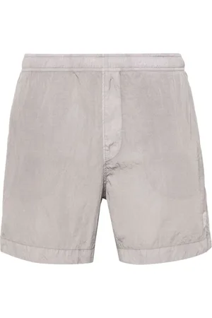 C.P. Company Homme, Shorts, Gris, Taille: S Costume en Nylon Métallique avec Effet Chatoyant