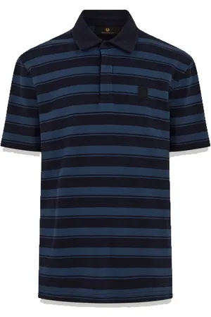 Belstaff Homme, Tops, Bleu, Taille: M River Coton Piqué Bleu & Foncé