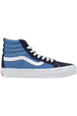 Vans Homme, Chaussures, Bleu, Taille: 36 1/2 EU Baskets en Cuir Bleu à Lacets