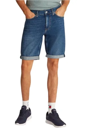 Calvin Klein Homme, Shorts, Bleu, Taille: W29 Shorts en Denim de Coton Bleu avec Poches