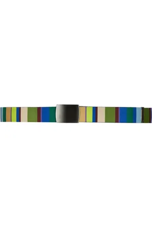 Gallo Unisex, Accessoires, Multicolore, Taille: ONE Size Ceinture ruban élastique verte unisexe à rayures multicolores