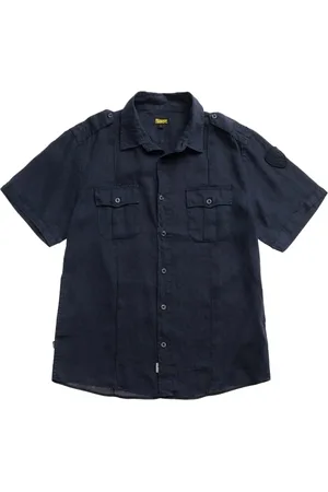 Blauer Homme, Chemises, Bleu, Taille: L Chemise en Lin