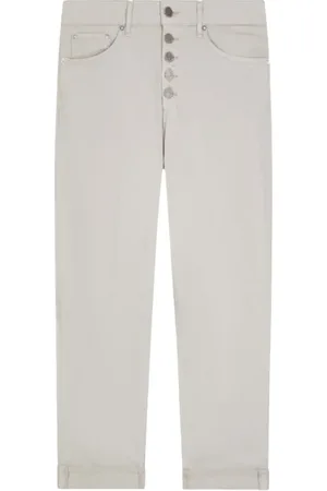 Dondup Femme, Pantalons, Gris, Taille: W28 Jean Coupe Large Longueur Cheville