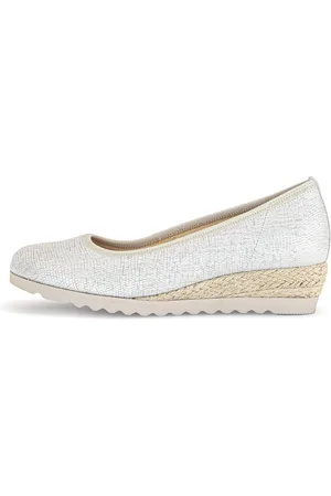 Gabor Femme, Chaussures, Blanc, Taille: 37 1/2 EU Élégantes Chaussures Femme Lizard Bianco/Oro
