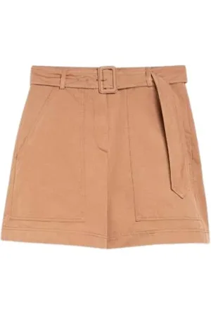 Max Mara Femme, Shorts, , Taille: 40 FR Bermuda en coton et lin