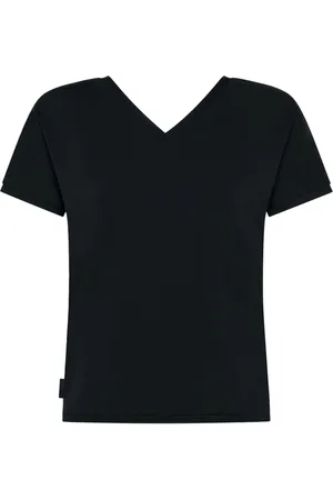 RRD Femme, Tops, Noir, Taille: 44 FR T-shirt monocrome col en V pour femmes