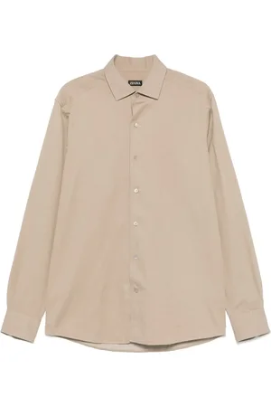 Ermenegildo Zegna Homme, Chemises, , Taille: M Chemise Coton Lin Fabriquée en Italie