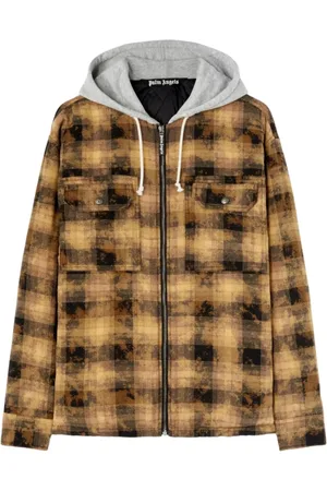 Palm Angels Homme, Vestes, Brun, Taille: M Veste oversize à logo incurvé