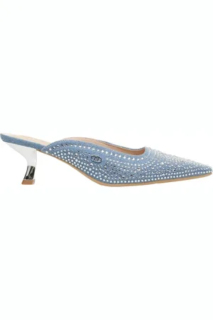Liu Jo Femme, Chaussures, Bleu, Taille: 38 EU Escarpins bleus avec strass