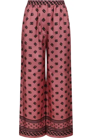 Dolce & Gabbana Femme, Pantalons, Rose, Taille: 36 FR Pantalon de pyjama avec logo DG