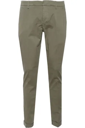 Dondup Homme, Pantalons, Vert, Taille: W36 Pantalon Slim en Coton Gabardine