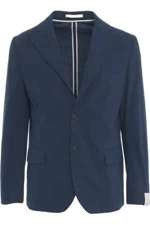 Paolo Pecora Homme, Vestes, Bleu, Taille: M Blazer Bleu Design Sophistiqué Fente Centrale