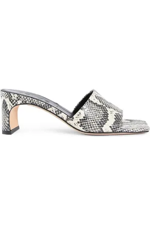 Aeyde Femme, Chaussures, Multicolore, Taille: 38 EU Talons en Cuir Imprimé Serpent Crémeux
