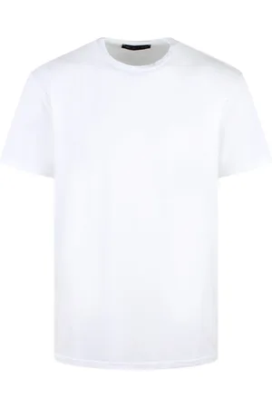 LOW BRAND Homme, Tops, Blanc, Taille: S T-shirt en Jersey de Coton Col Rond