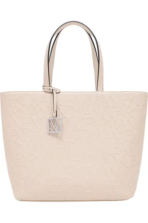 Armani Exchange Femme, Sacs, Rose, Taille: ONE Size Sac à Main Chic Beige avec Fermeture Éclair