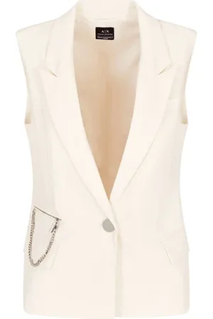 Armani Exchange Femme, Vestes, Blanc, Taille: 36 FR Elegant Ivory Jacket