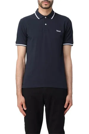 Woolrich Homme, Tops, Bleu, Taille: M Polo en Coton Monterey