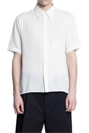 Soulland Homme, Chemises, Blanc, Taille: XL Chemise en coton à rayures avec col classique