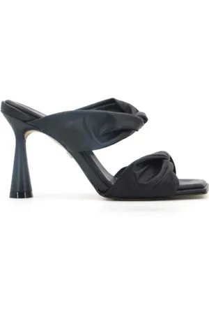 CARRANO Femme, Chaussures, Noir, Taille: 40 EU Mules en cuir avec talon 90mm ABS