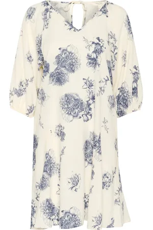 Part Two Femme, Robes, Bleu, Taille: 40 FR Robe Imprimée Fleurs Éblouissante