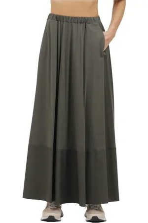 Max Mara Femme, Jupes, Vert, Taille: 40 FR Jupe Midi avec Taille Élastique