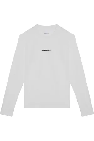 Jil Sander Homme, Tops, Blanc, Taille: L T-shirt à manches longues col rond