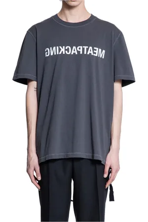 Helmut Lang Homme, Tops, Gris, Taille: M T-shirt Meatpacking Jersey Usé