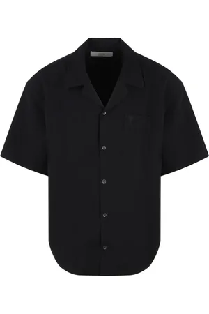 Ami Homme, Chemises, Noir, Taille: L Chemise à Manches Courtes Coupe Boxy