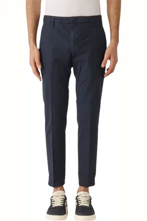 Dondup Homme, Pantalons, Bleu, Taille: W34 Pantalon Court Bleu en Coton Alfredo