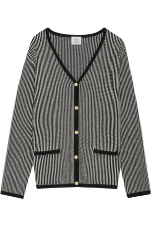 ANINE BING Femme, Pulls, Multicolore, Taille: 36 FR Cardigan noir et blanc