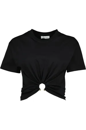 Paco rabanne Femme, Tops, Noir, Taille: 42 FR T-shirt Noir Printemps-Été 2025 Femme