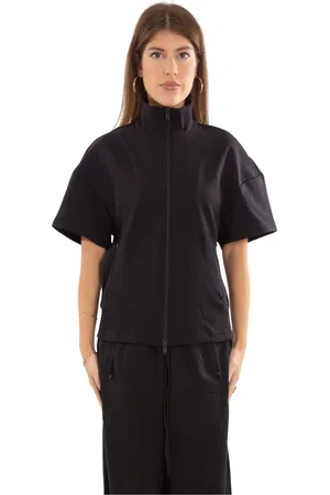 Y-3 Femme, Vestes, Noir, Taille: 38 FR Veste de piste en maille 3 bandes noires