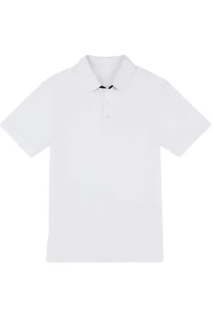 FAY Homme, Tops, Blanc, Taille: 3XL Polo Bicolore Stretch Piquet