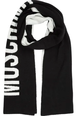 Moschino Homme, Accessoires, Noir, Taille: ONE Size Écharpe en laine de luxe pour hommes