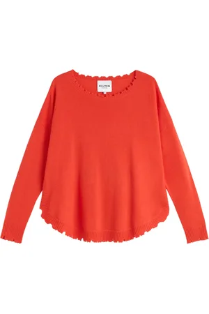 KUJTEN Femme, Pulls, Rouge, Taille: 44 FR Pull en Cachemire de Luxe