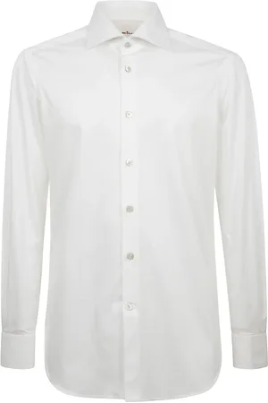 Kiton Homme, Chemises, Blanc, Taille: M Chemise Regular Fit Col Français