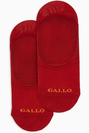 Gallo Homme, Sous-vêtements, Rouge, Taille: XL Chaussettes invisibles en coton rouge uni pour hommes