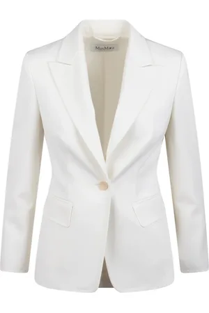 Max Mara Femme, Vestes, Blanc, Taille: 34 FR Blazer à Revers Pointus