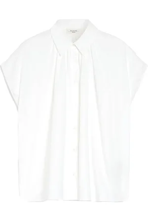 Max Mara Femme, Blouses et Chemises, Blanc, Taille: 36 FR Chemise blanche à manches à rabat
