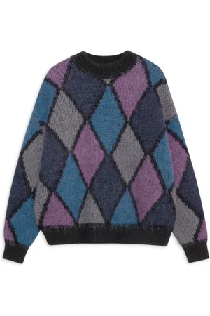 ANINE BING Femme, Pulls, Multicolore, Taille: 38 FR Multi Diamond Crew Sweater