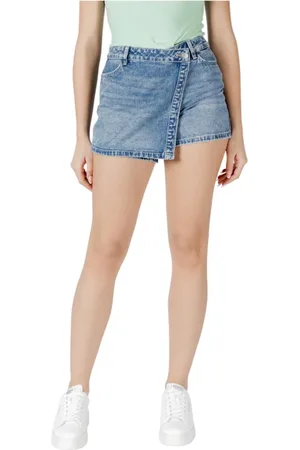JACQUELINE DE YONG Femme, Shorts, Bleu, Taille: 38 FR Shorts en Denim Bleu Clair