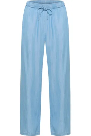 Part Two Femme, Pantalons, Bleu, Taille: 38 FR Jean Coupe Décontractée Bleu Clair