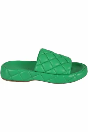 Bottega Veneta Homme, Chaussures, Vert, Taille: 42 EU Sandale Rembourrée en Peau d