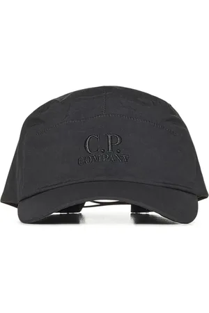 C.P. Company Homme, Accessoires, Noir, Taille: ONE Size Casquette Noire avec Logo Brodé