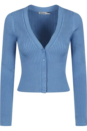 Simkhai Femme, Pulls, Bleu, Taille: 38 FR Pull Bleu pour Femme Coupe Élégante
