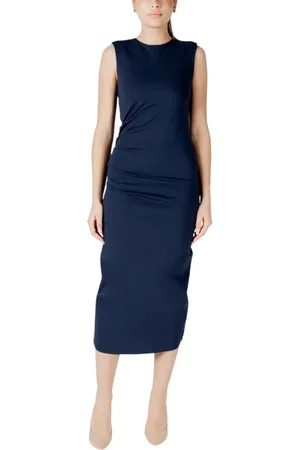 JACQUELINE DE YONG Femme, Robes, Bleu, Taille: 42 FR Robe bleue sans manches à fermeture éclair Bodycon