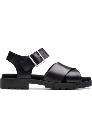 Clarks Femme, Chaussures, Noir, Taille: 41 1/2 EU Sandale Femme Noire - Style Estival