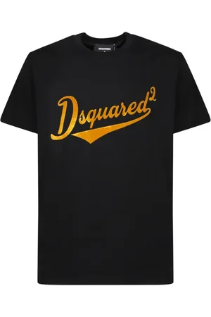 Dsquared2 Homme, Tops, Noir, Taille: 2XL T-shirt Noir avec Logo Col Rond