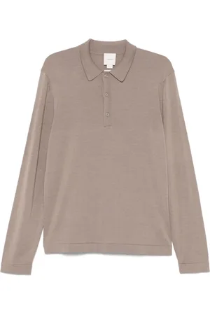Calvin Klein Homme, Tops, Gris, Taille: L Poignets côtelés manches longues taupe gris